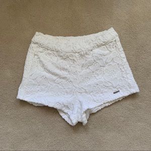 White Crochet Shorts